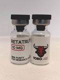 TORO LABS Retatrutide research peptide vial 99% purity